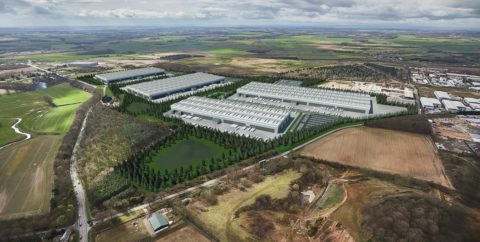Computer Generated Image depicts Mulberry Logistics Park Doncaster